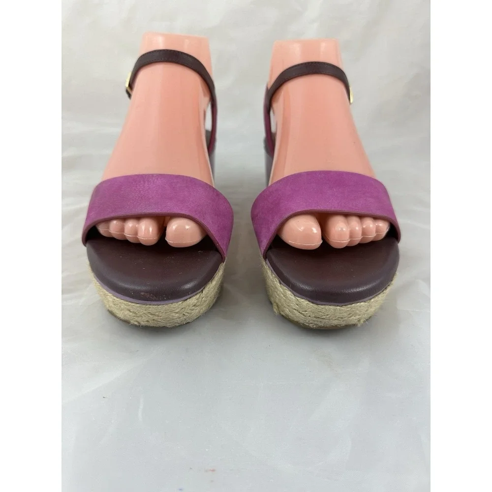 Cole Haan Womens 7B Arden Wedge Espadrille Platform sandals Purple Fuschia